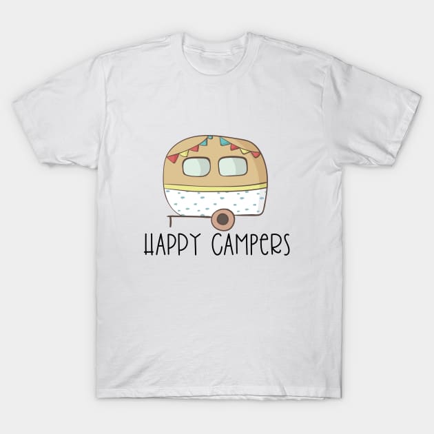 Happy Campers T-Shirt by ColorFlowCreations